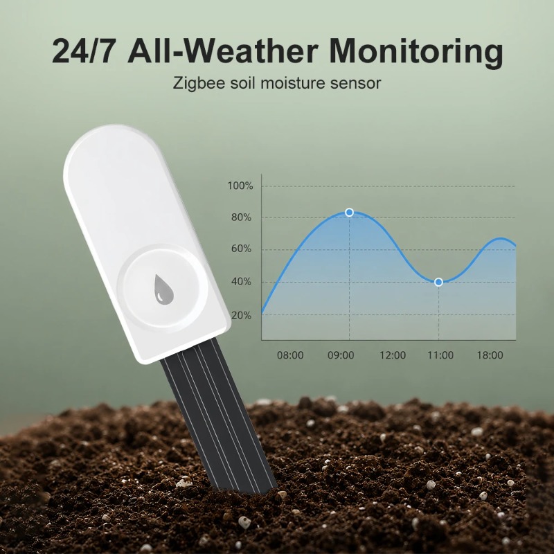 Smart Garden Zigbee - Zigbee Akıllı Toprak Nem Sensörü Ölçer,