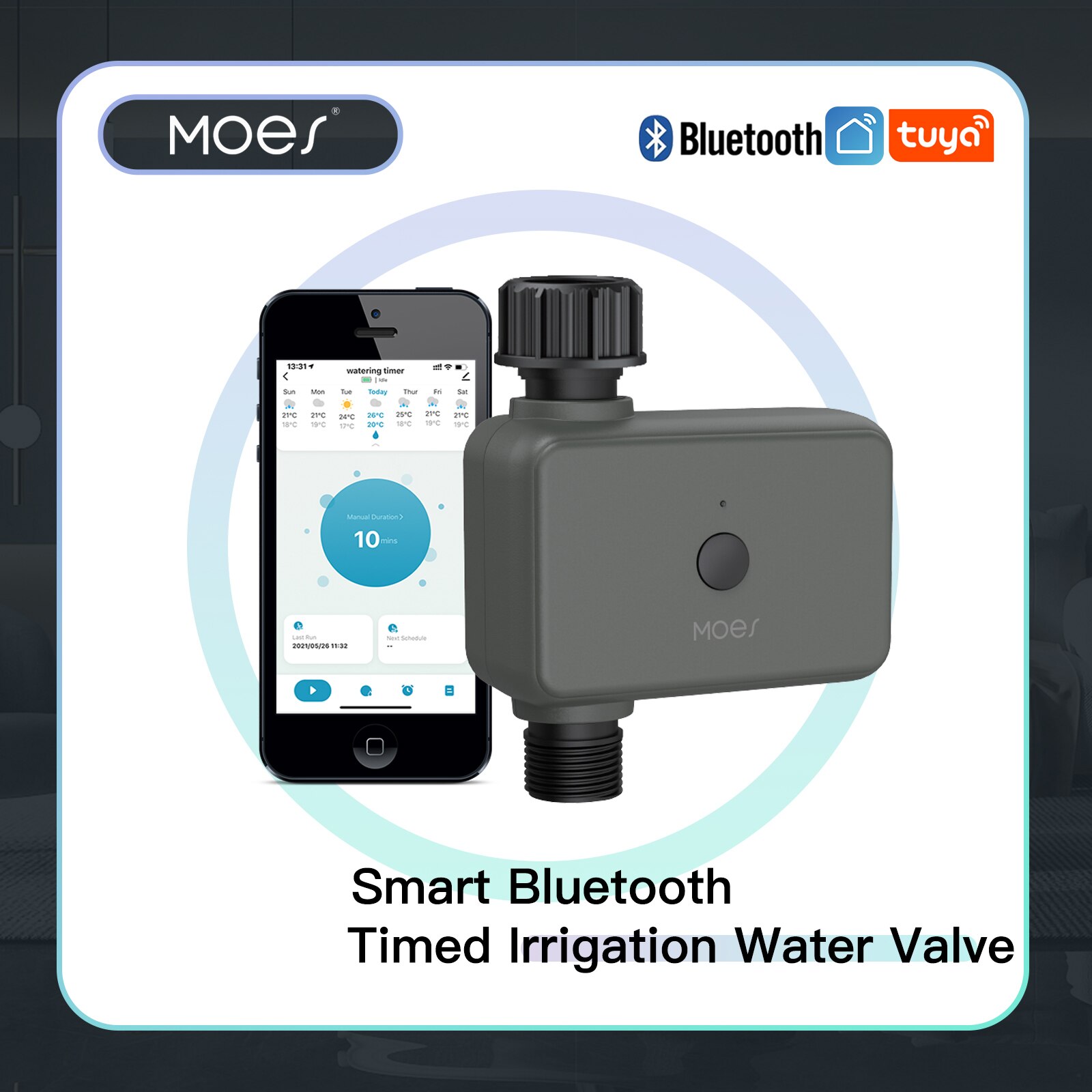 Smart Garden Home - Moes akıllı Tuya Bluetooth su zamanlayıcı