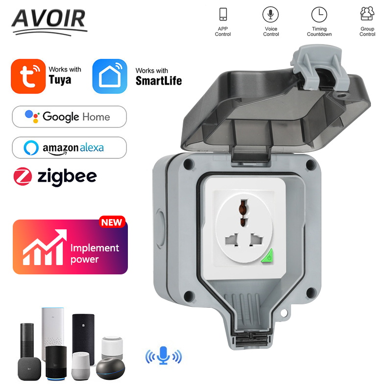 Smart Garden Zigbee - Avoir Wifi akıllı soket IP66 su