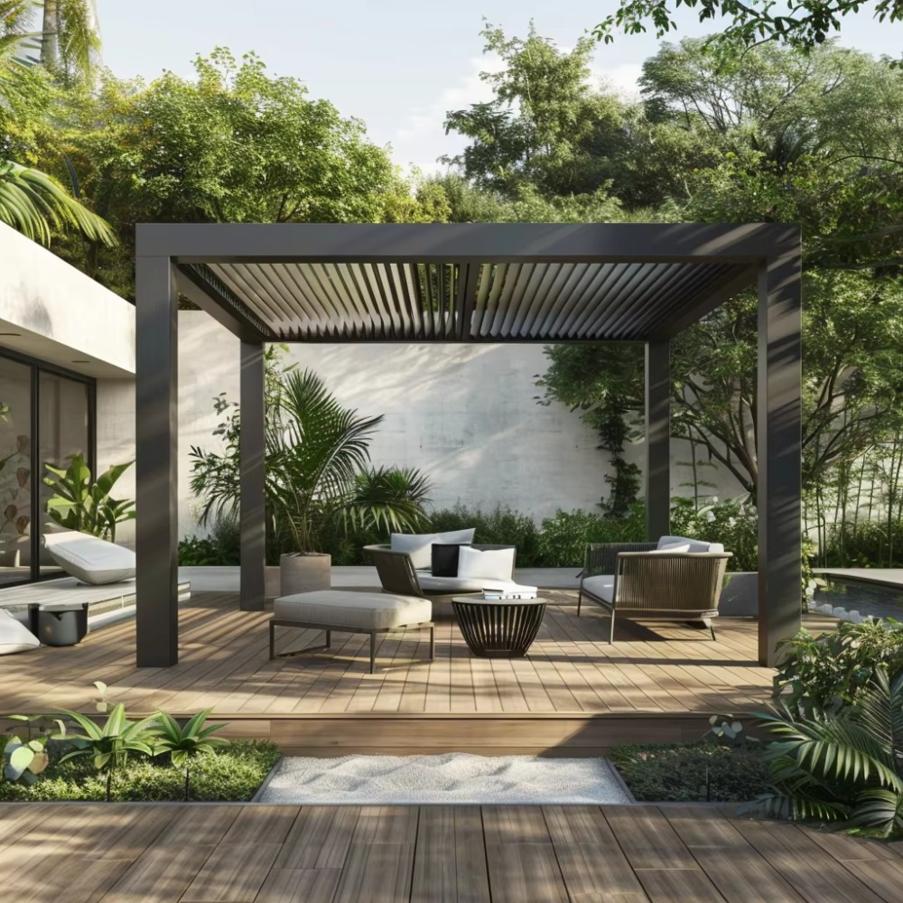 Smart Garden Electric Pergola - Elektrikli Akıllı Alüminyum Pergola, Panjurlu, Paslanmaz