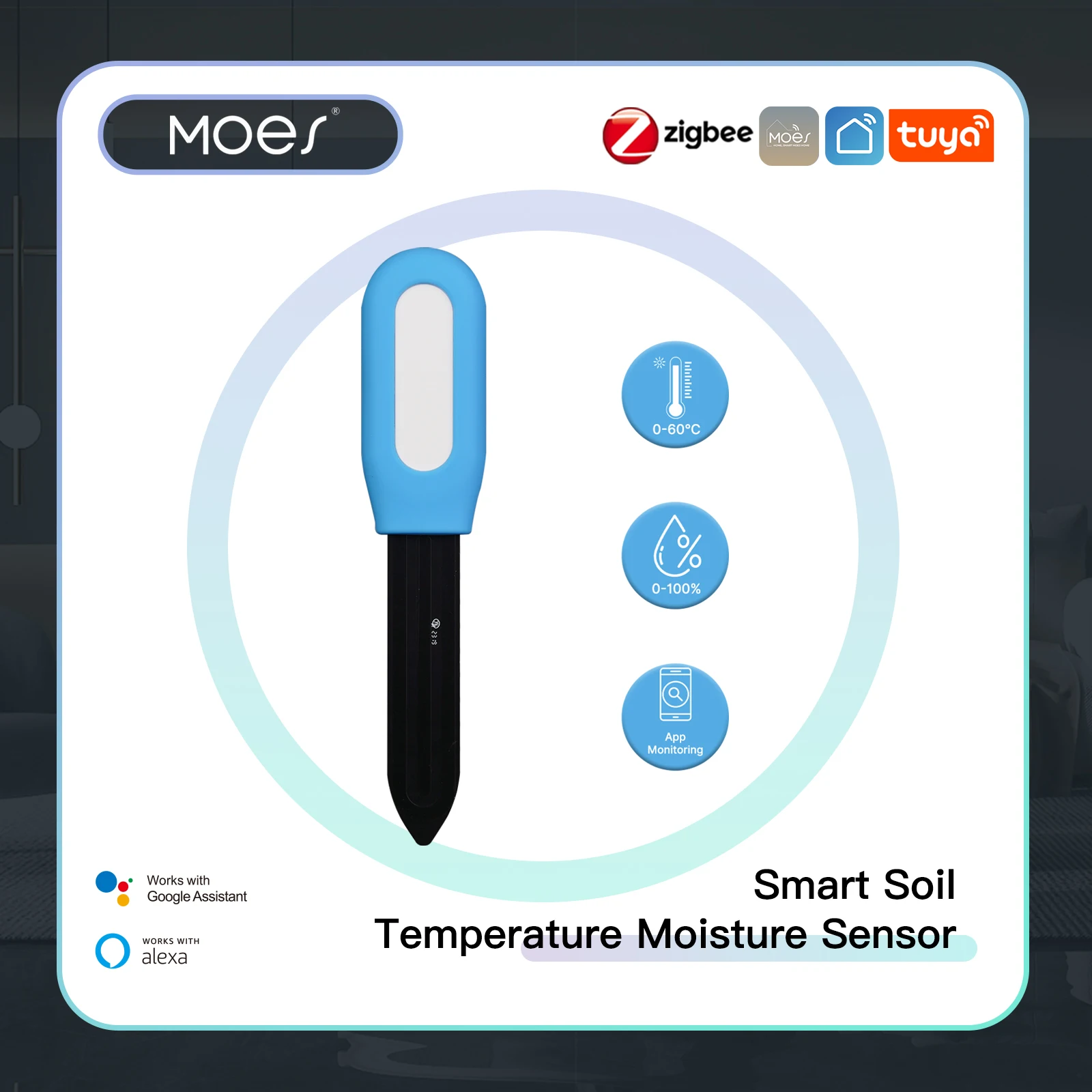 Smart Garden Zigbee - MOES Akıllı ZigBee Toprak Sıcaklığı Ölçer
