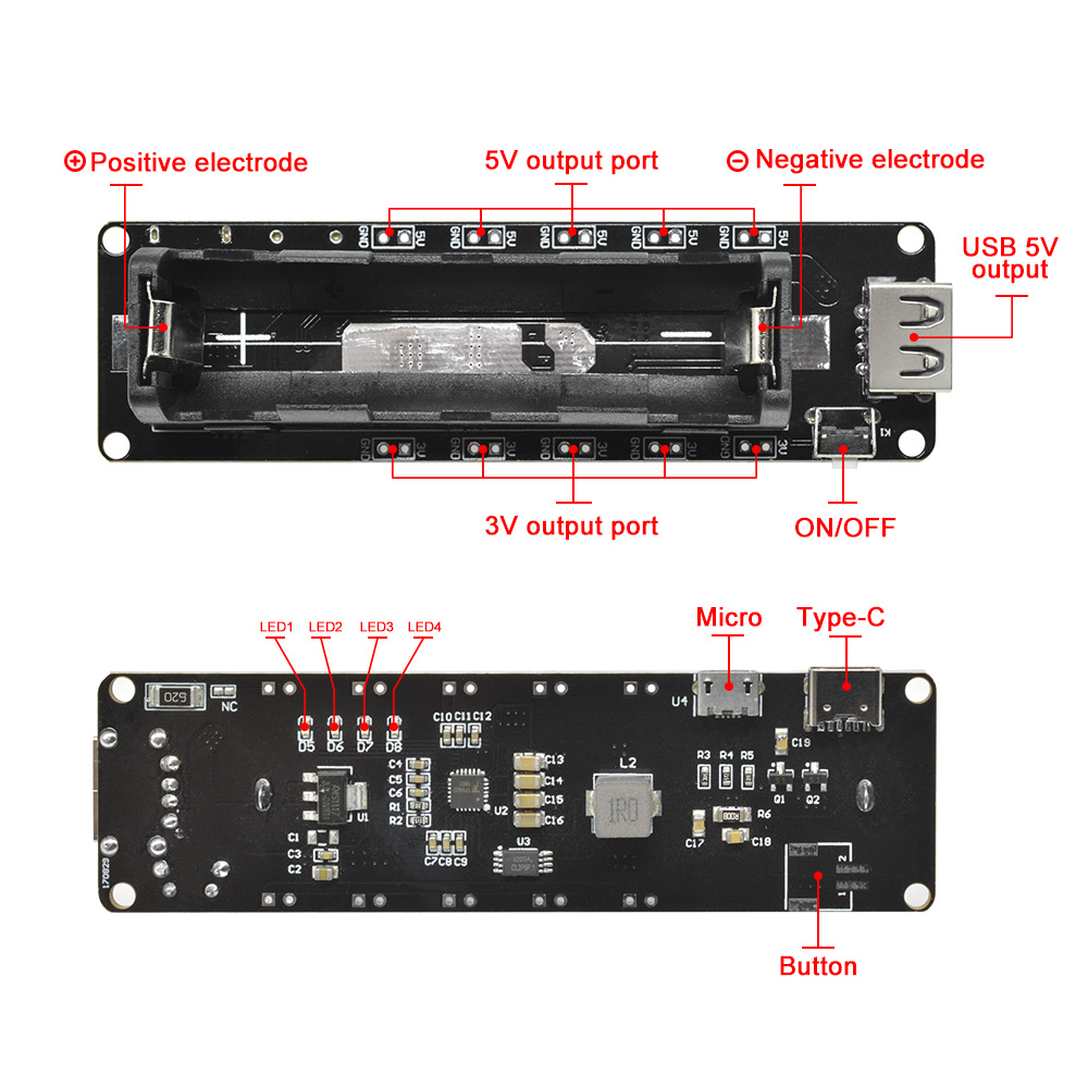 Smart Garden Esp32 - WEMOS ESP32 18650 Lityum Pil Kalkanı