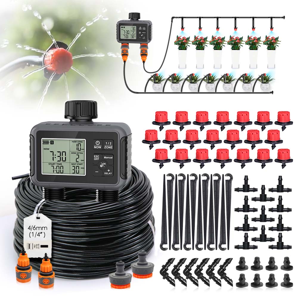 Smart Garden Timer - Çift Bölgeli Bağımsız Ekranlı LCD Bahçe