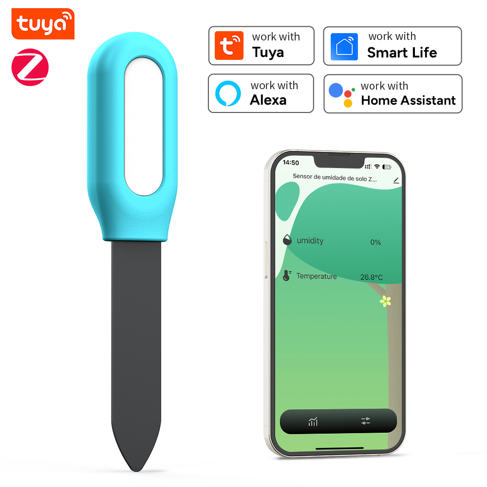 Smart Garden Home Assistant - Tuya Zigbee Toprak Sensörü Nem Sıcaklık