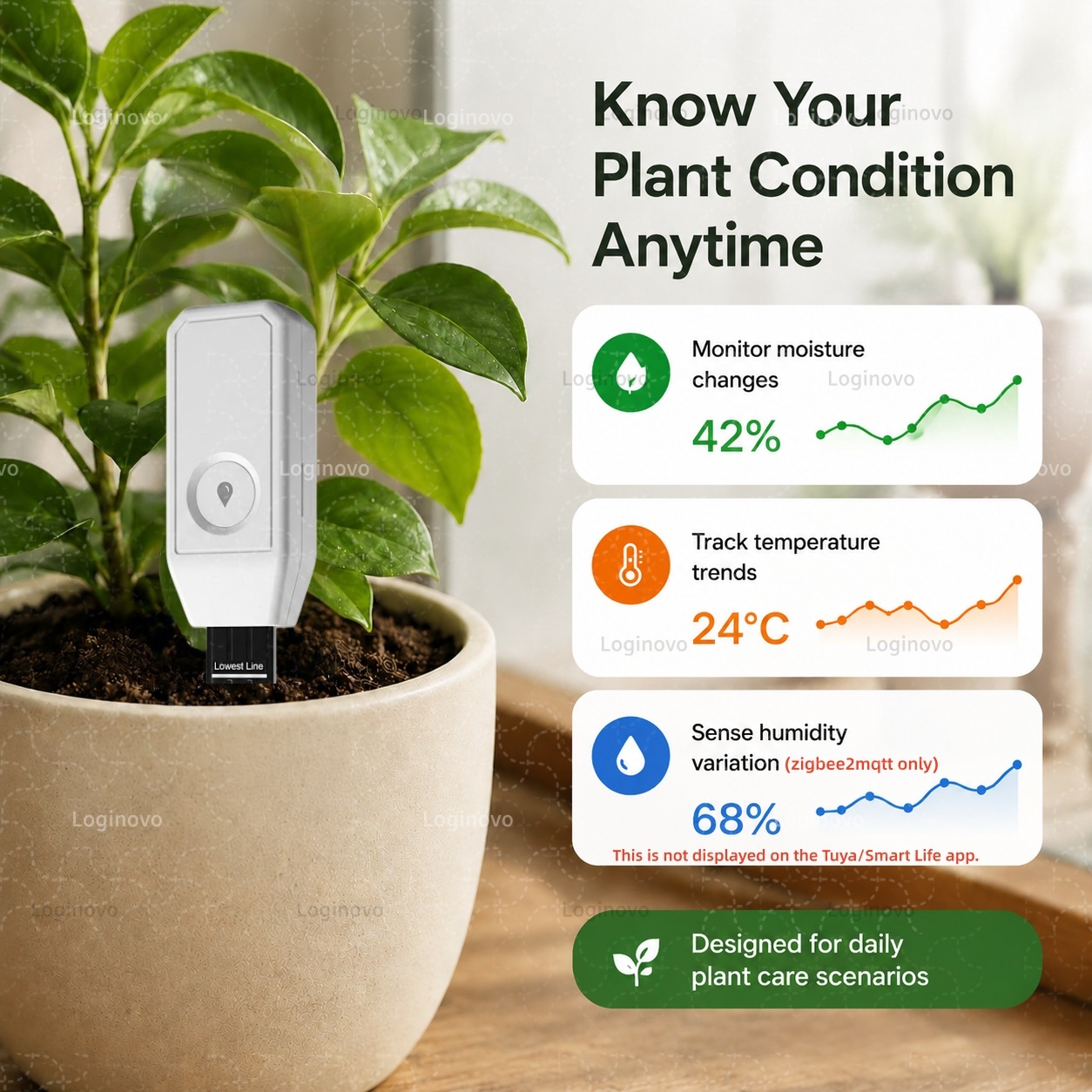 Zigbee Toprak Sensörü Sıcaklık - Smart Garden Home Assistant incelemesi ve fiyatı