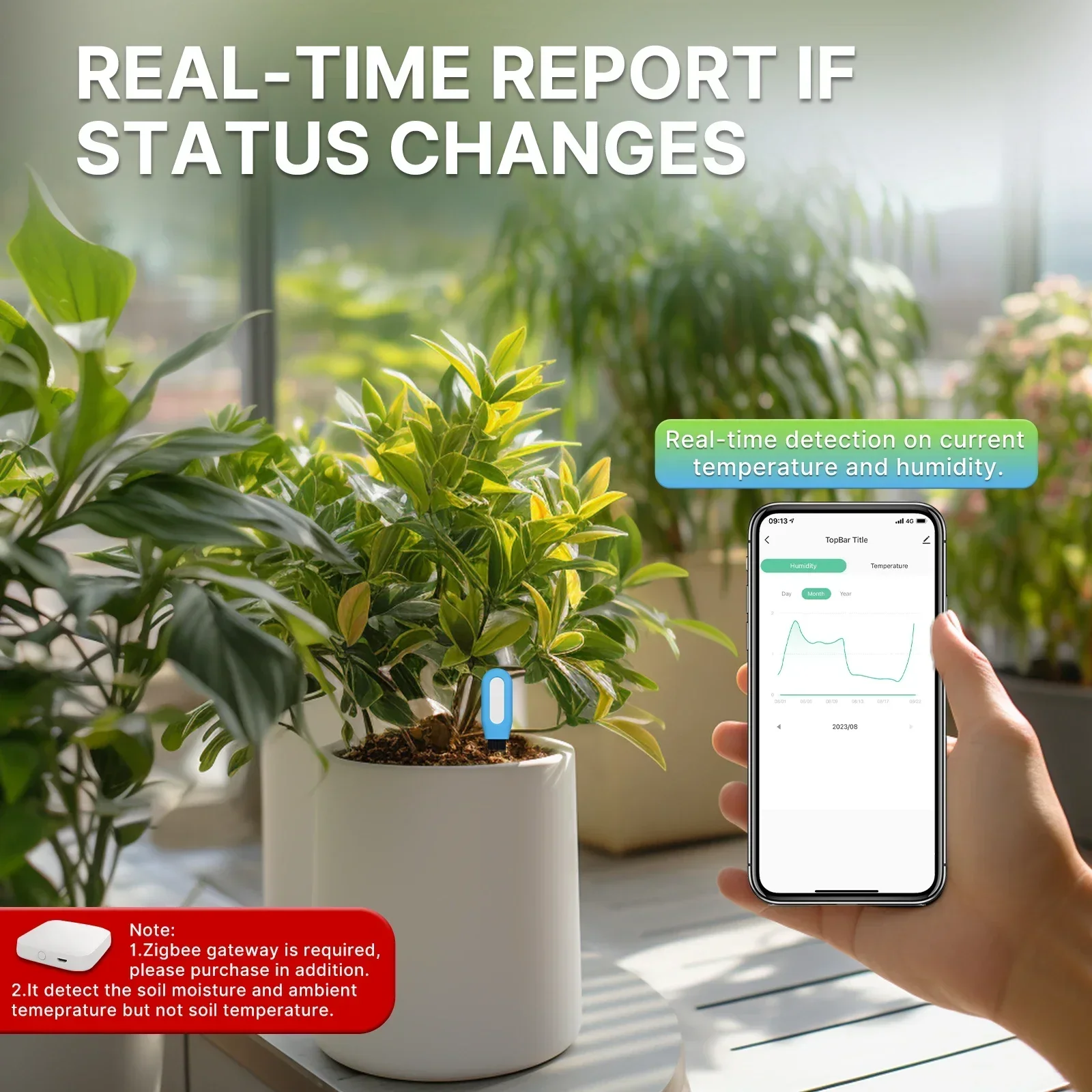 MOES Akıllı ZigBee Toprak Sıca - Smart Garden Zigbee incelemesi ve fiyatı
