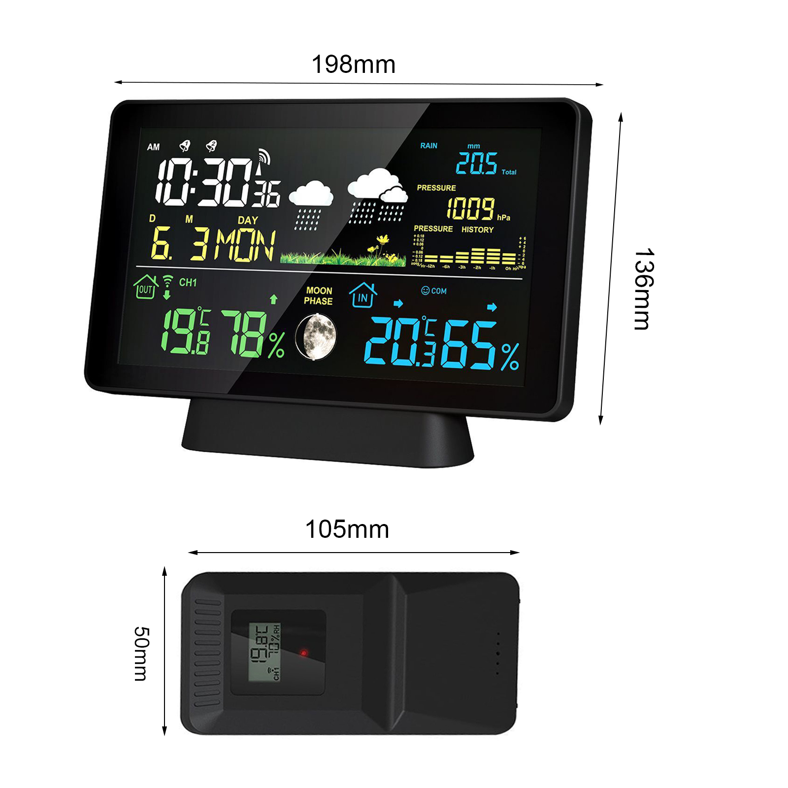 İç Mekan/Dış Mekan Kablosuz Ha - Garden Weather Station incelemesi ve fiyatı